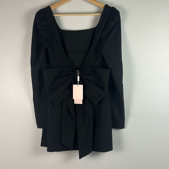Anne Louise Boutique Black Bow Dress - Rouge Collection S - Picture 7 of 9